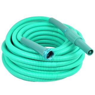 BERNINI FOUNTAINS Pro 58 in Dia x 50 ft. Length Light Chroma Ni Kink Metal Hose - Teal LG3890TL