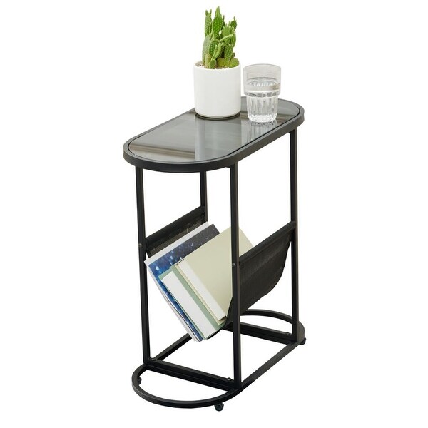 Small Side Tables With Magazines Organizer Storage Space