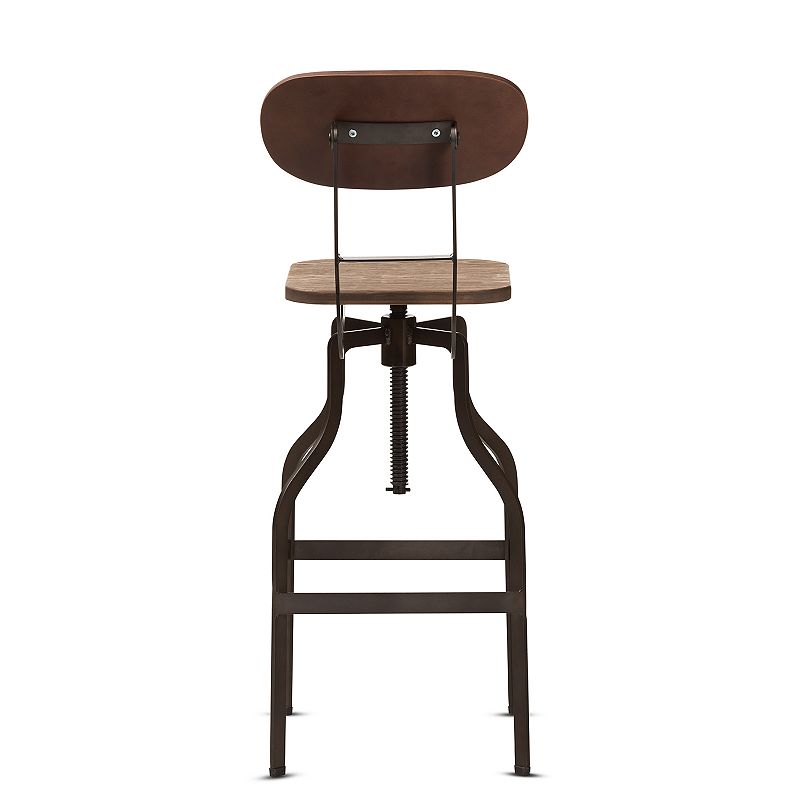 Baxton Studio Varek Adjustable Bar Stool