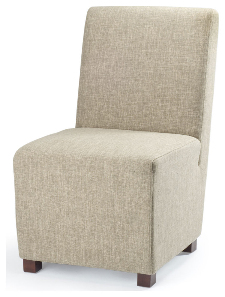 Delary 19  x27 x27h Linen Chair (set Of 2) Olive Beige/ Cherry Mahogany   Transitional   Dining Chairs   by Love Sofa  Houzz