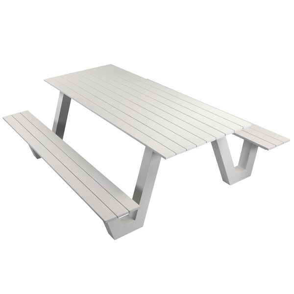 Pangea Home Lukas Aluminum Modern Picnic Table