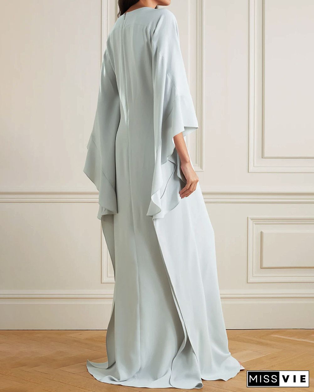 Maxi dress solid color kaftan