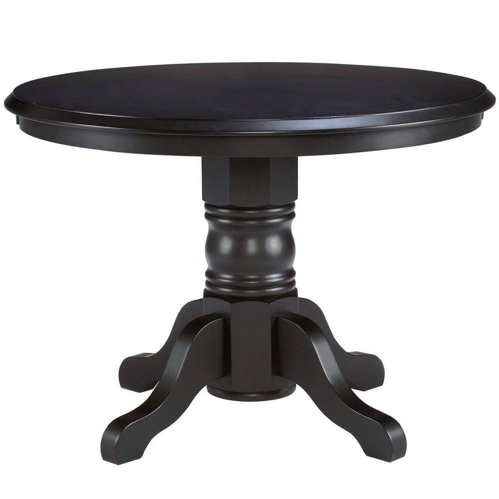 HOMESTYLES 42 in. Round Black Dining Table 5178-30