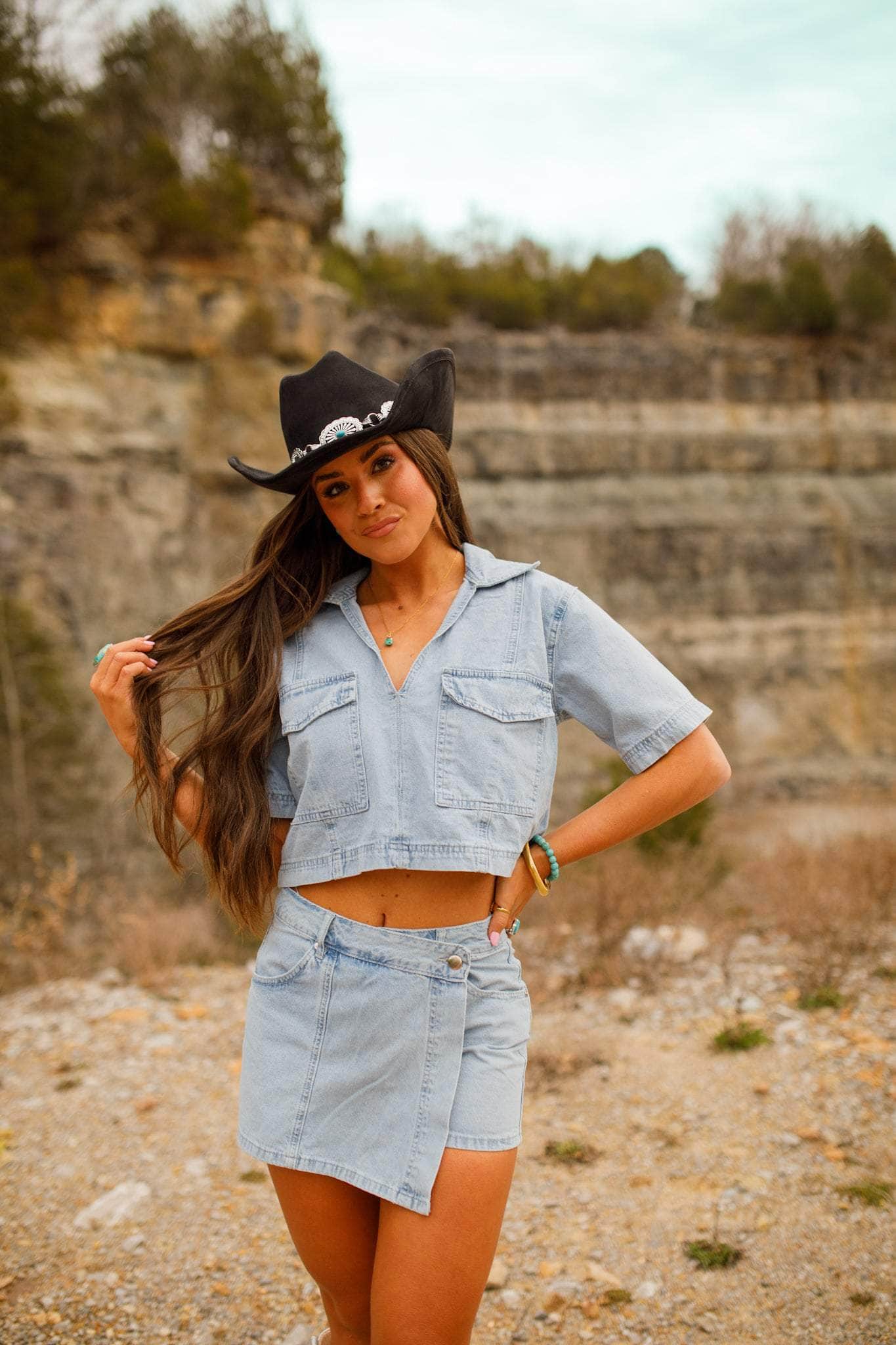 Free Rider Denim Top