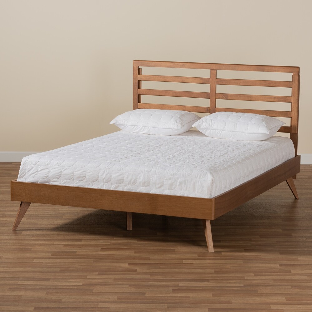 Shiro Mid Century Modern Wood Platform Bed