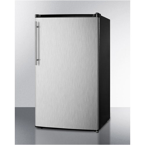 Summit Appliance FF433ESSSHVADA Compact， Auto-Defrost Refrigerator-Freezer For ADA Height Counters