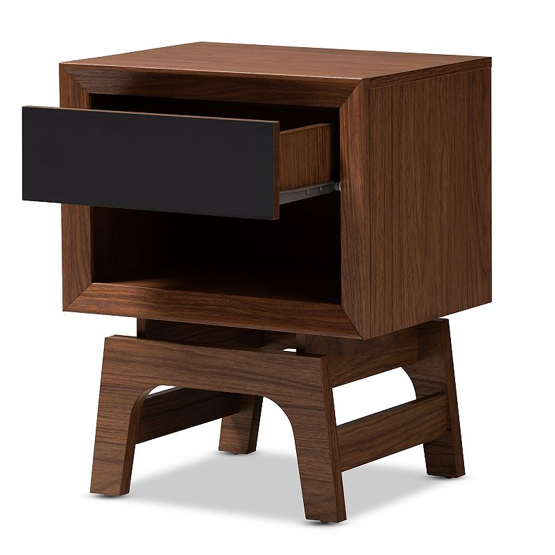 Baxton Studio Svante Medium Brown Nightstand