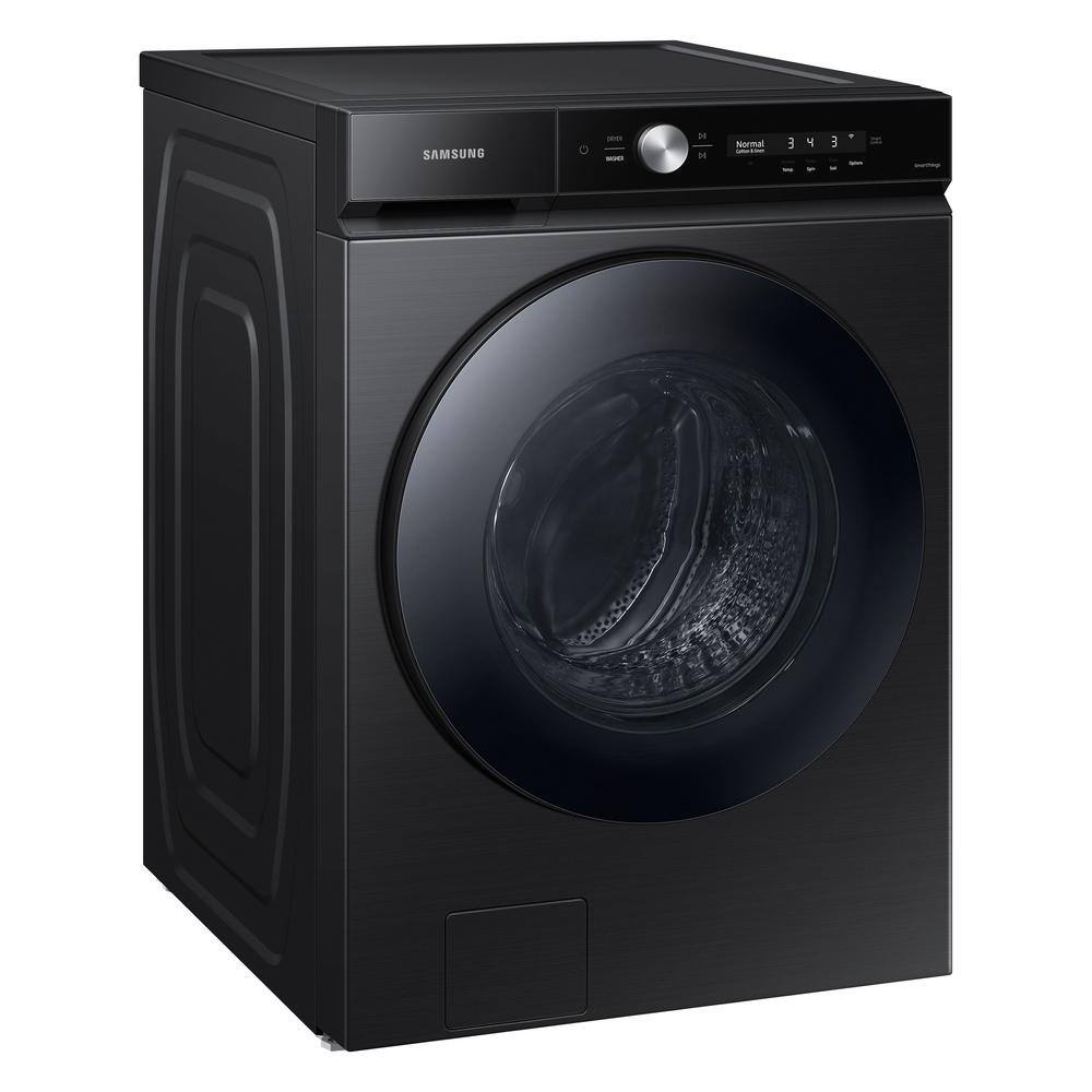  Bespoke 5.3 cu. ft. Ultra-Capacity Smart Front Load Washer in Brushed Black with Super Speed Wash and AI Smart Dial WF53BB8700AV