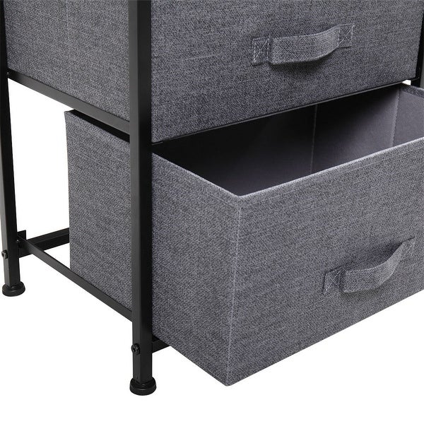 2-Tier Utility Dresser Side Table Nightstand