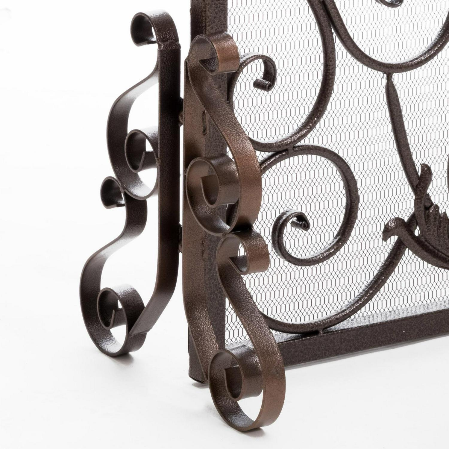 Laurentia Panel Iron Fireplace Screen