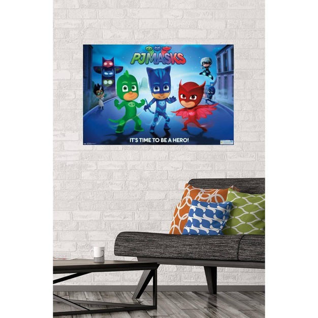 X 34 quot Pj Masks Its Time To Be A Hero Premium Poster Trends International