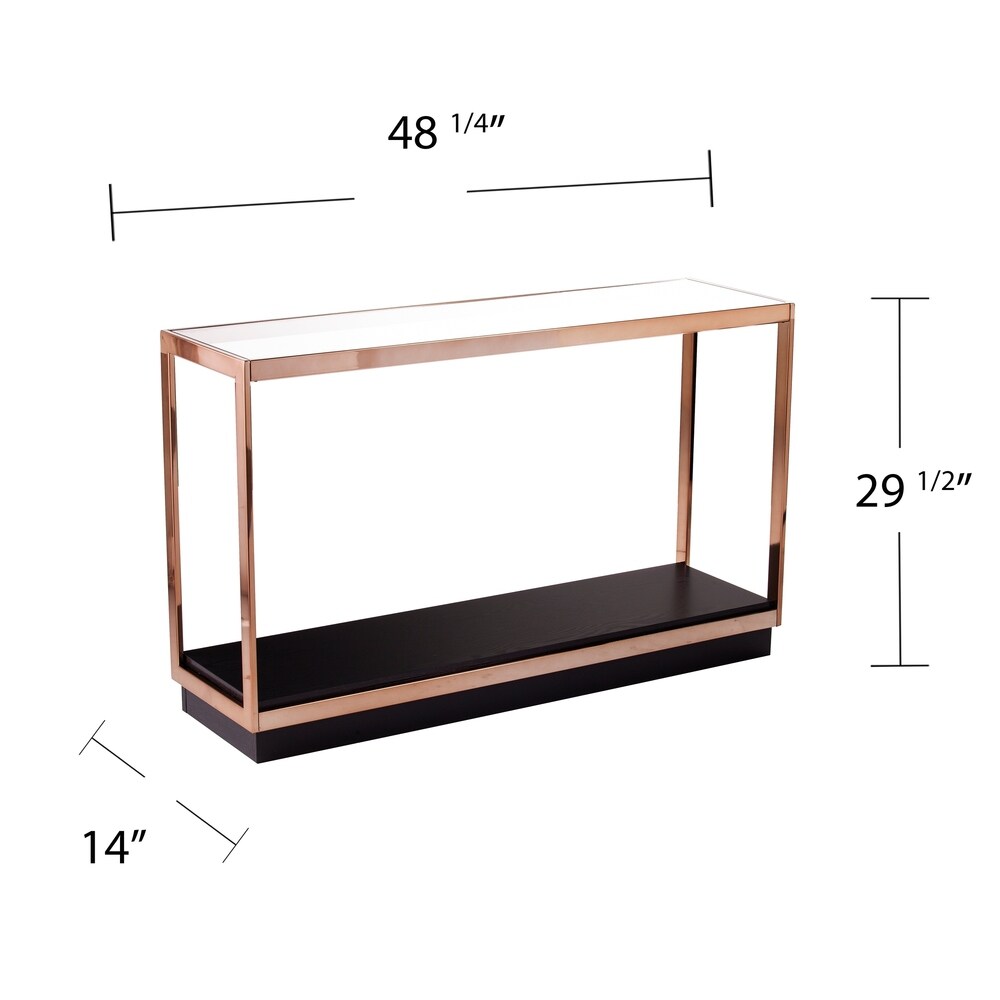 SEI Furniture Luna Modern Champagne Metal Console Table