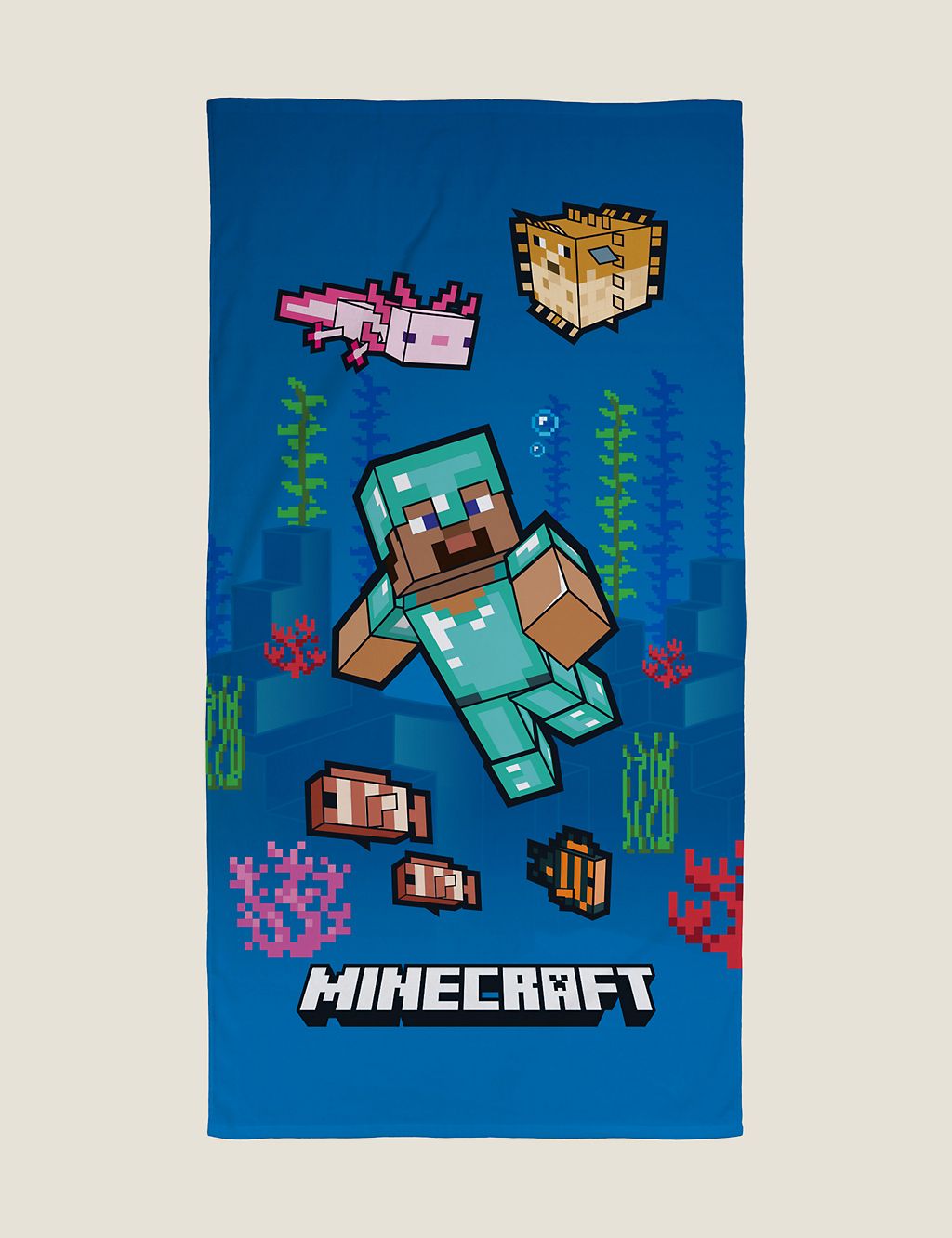 Pure Cotton Minecraft™ Kids' Bath Towel