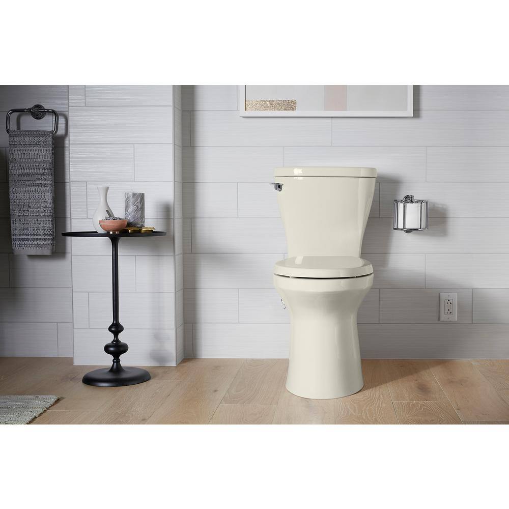 KOHLER Betello 2-Piece 1.28 GPF Single Flush Elongated Toilet in Biscuit (Seat Not Included) 20198-96