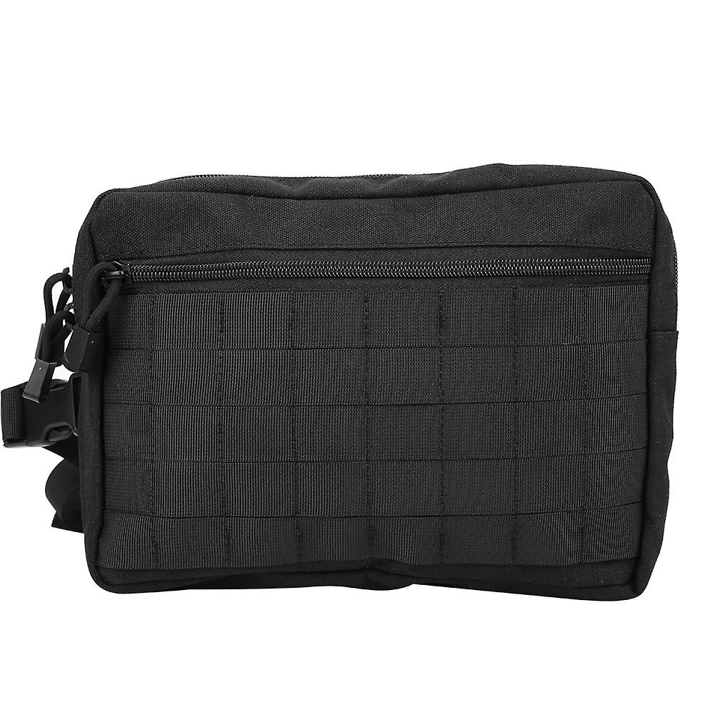 Multifunction Portable Tactics Polyester Adjustable Chest Bag Hanging Pack Black