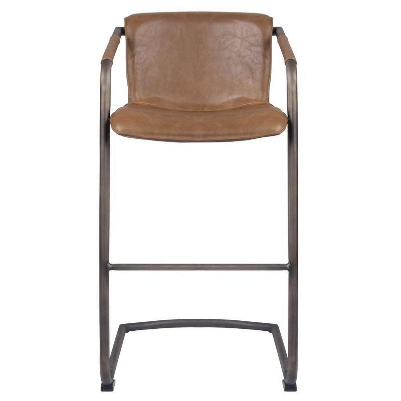 New Pacific Direct Indy PU Leather Bar Stool， (Set of 2)