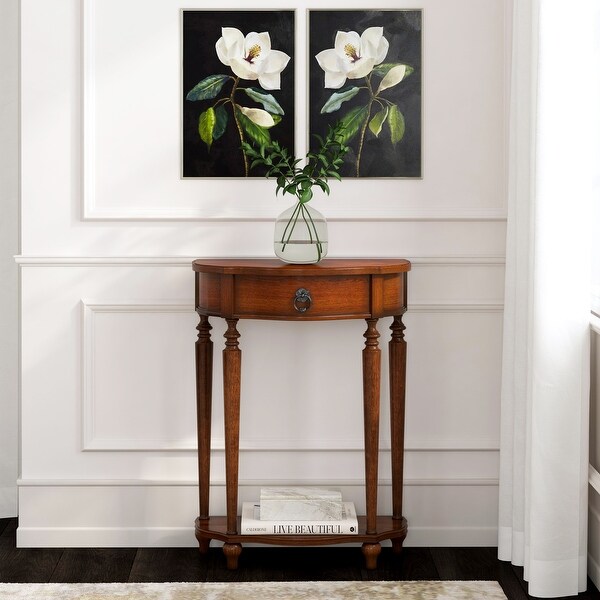 Ashby Demilune Console Table with Storage