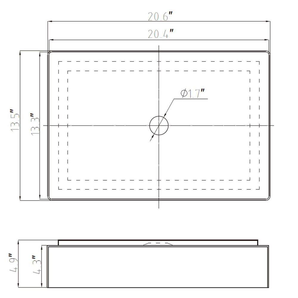 AKDY Gold Stainless Steel Rectangular Bathroom Vessel Sink with Pop-Up Drain BS003-3-SD