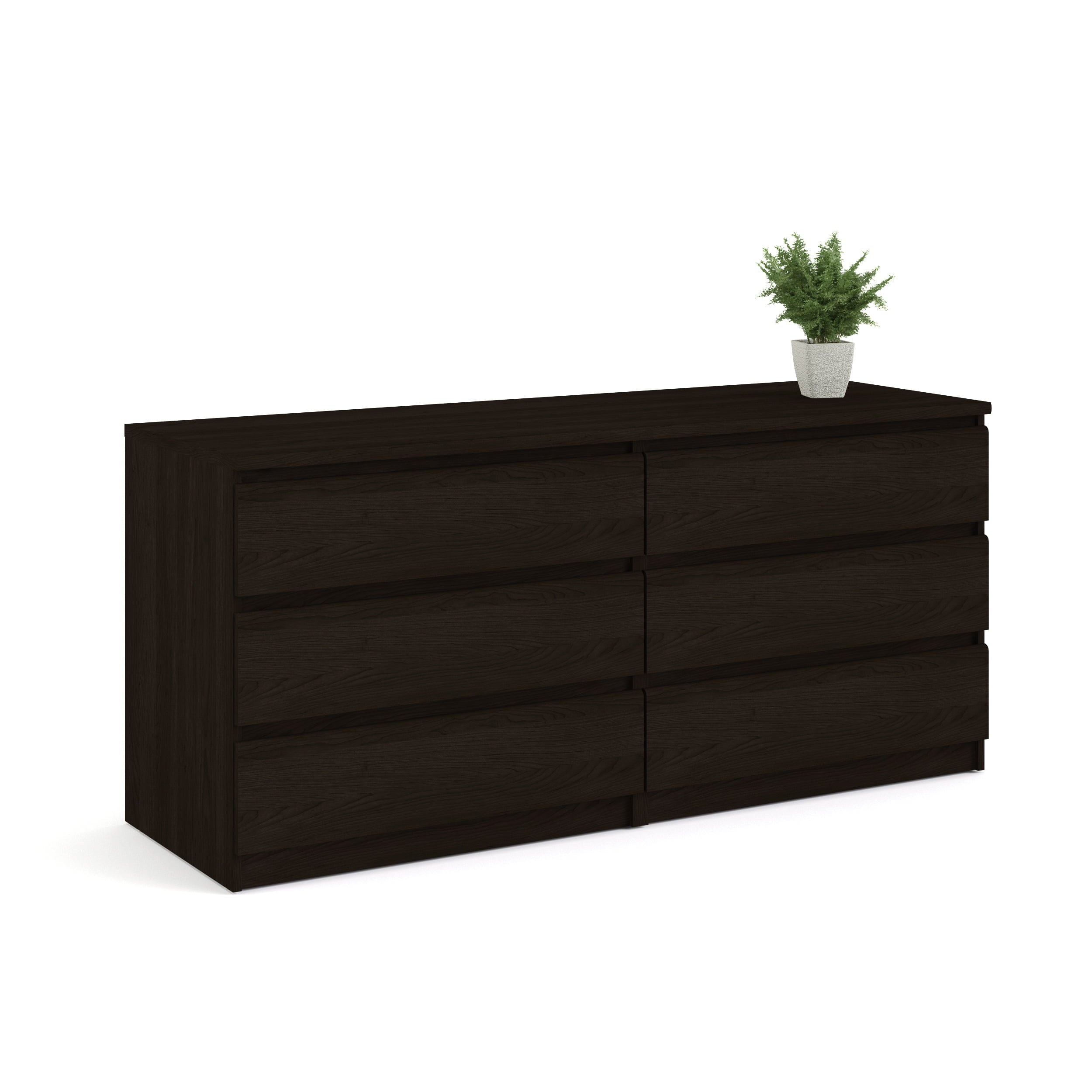 Tvilum Laguna 6-Drawer Double Dresser, Coffee