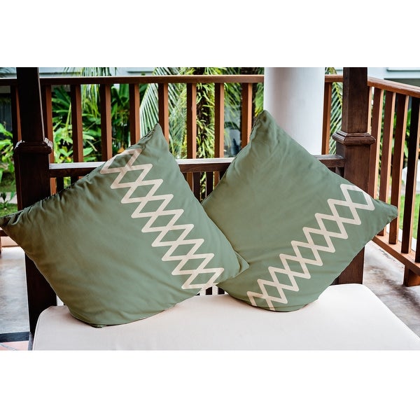 Zipper Stripe Nautical Indoor/Outdoor Throw Pillow