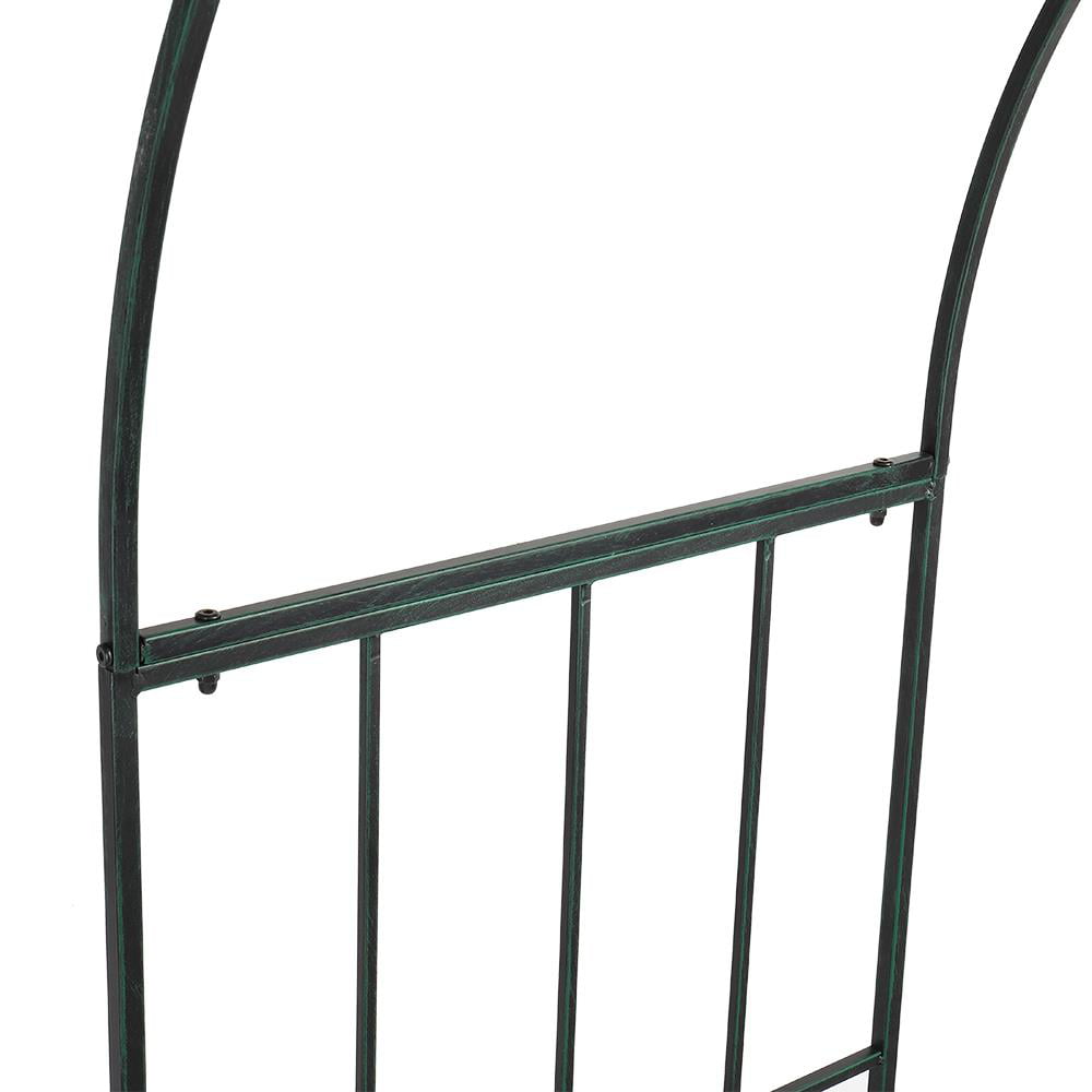 Winado Decorative Iron Garden Arch Arbor Trellis for Climbing Plants,Black 87 in.