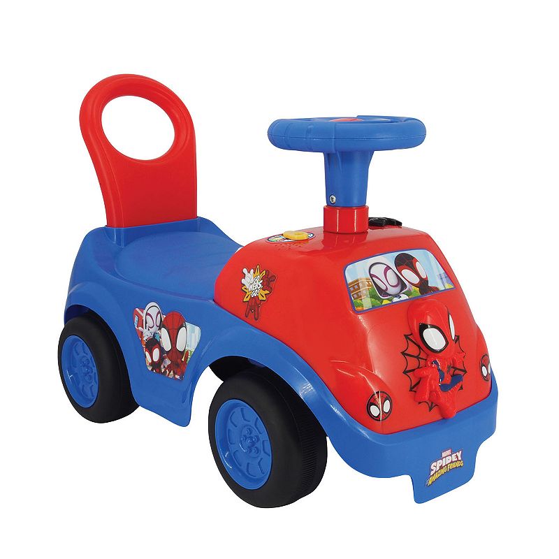 Marvel Spider-Man Light and Sound Activity Ride-On Vehicle By Trademark Global