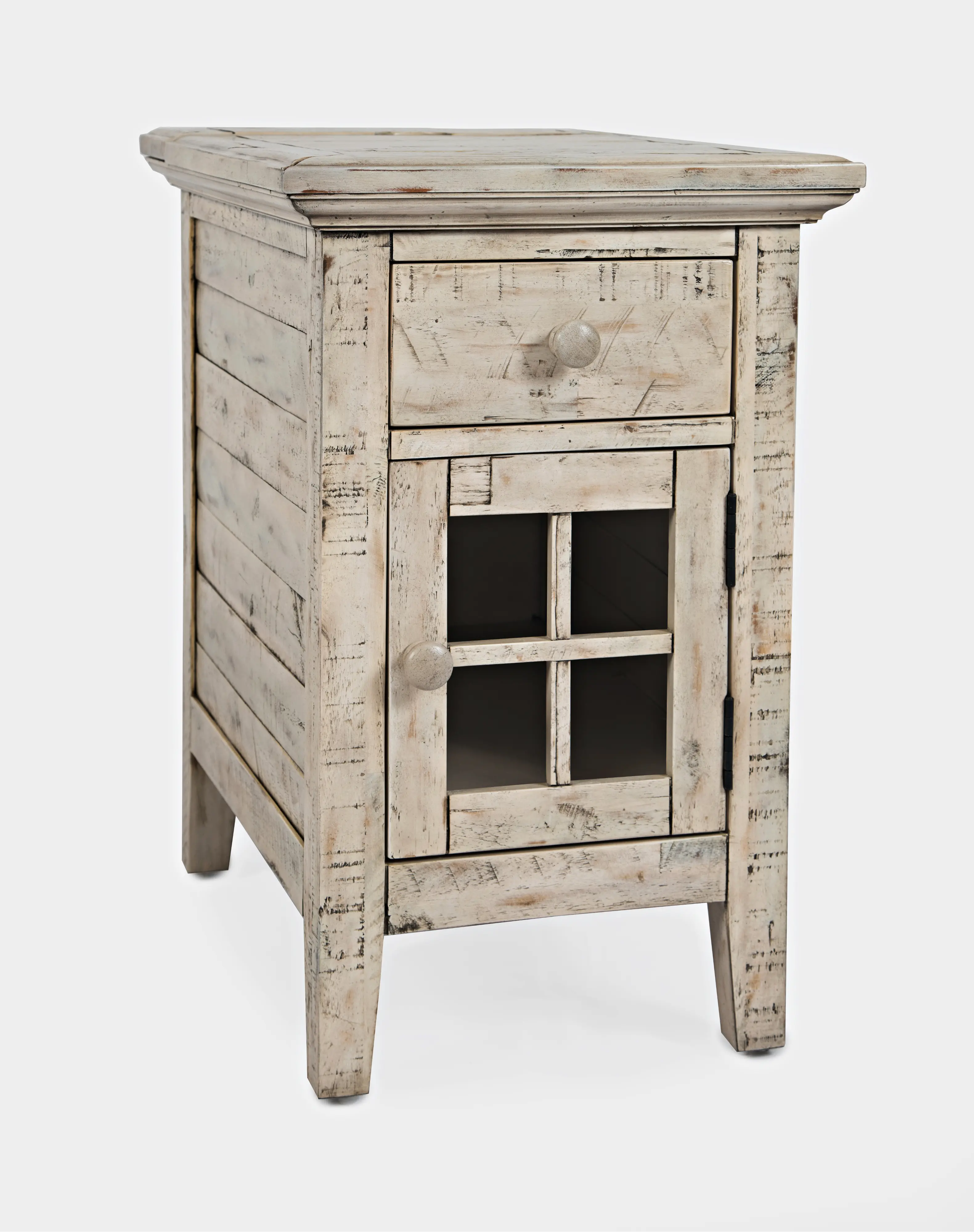 Rustic Shores White Side Table