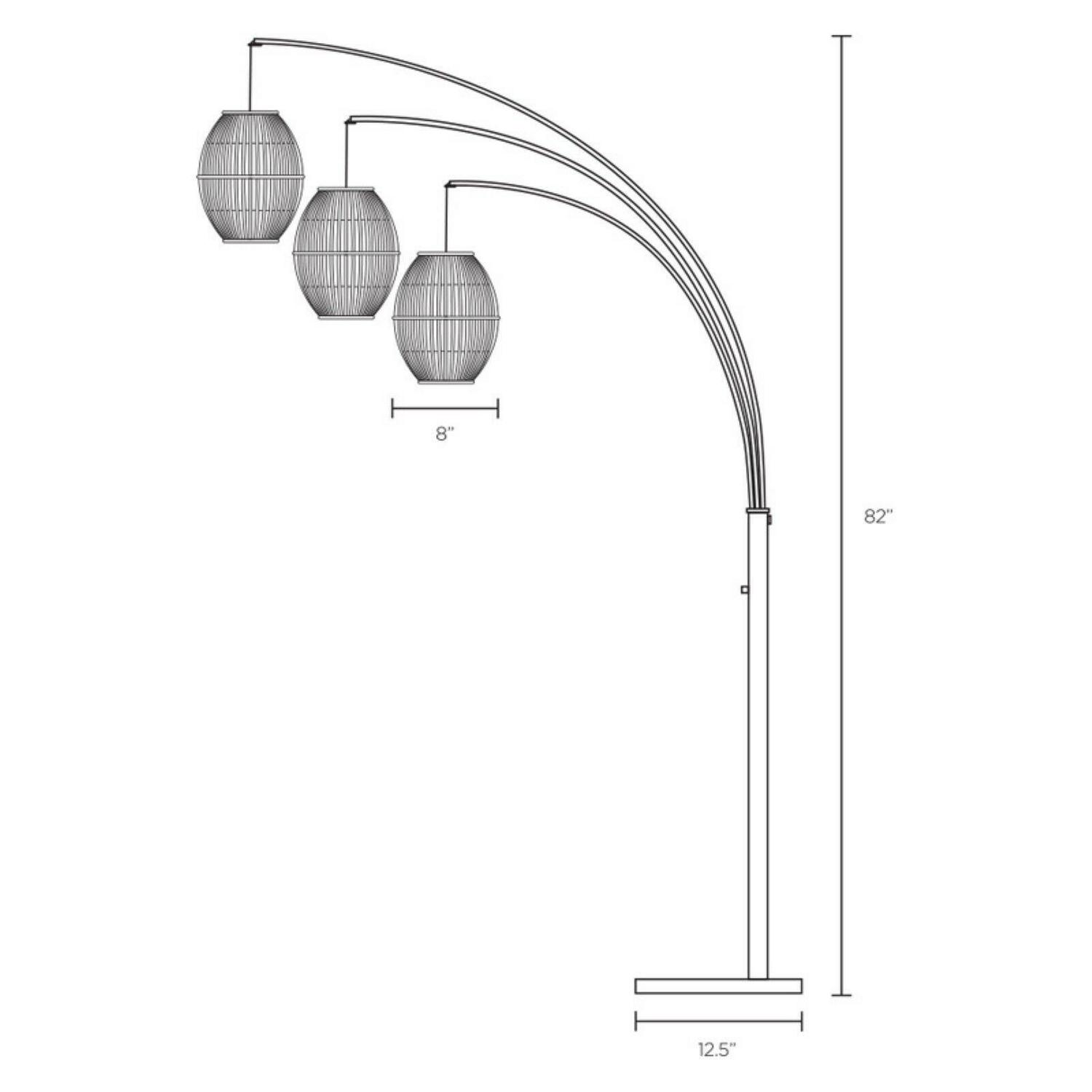 Adesso Maui 4026 Arc Lamp  Antique Bronze