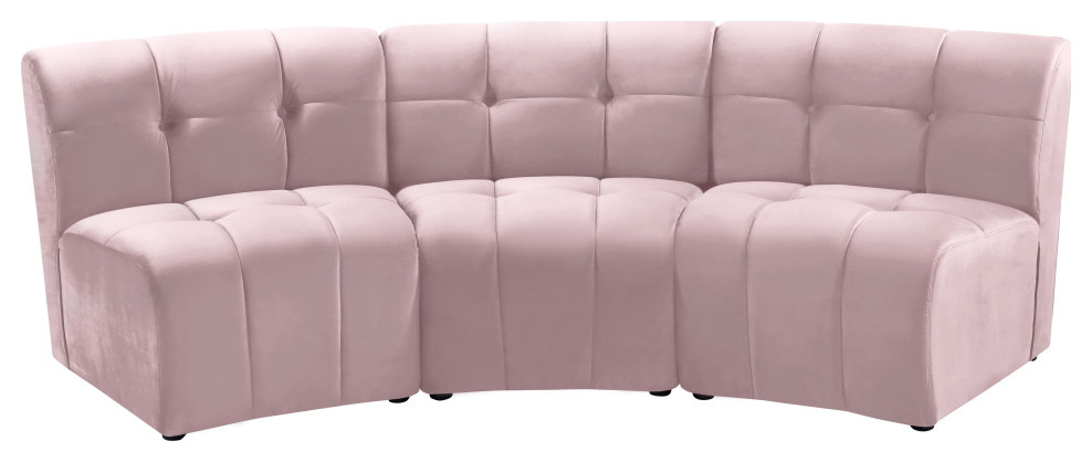 Limitless Modular Velvet 1 Piece Sectional   Contemporary   Sofas   by Meridian Furniture  Houzz