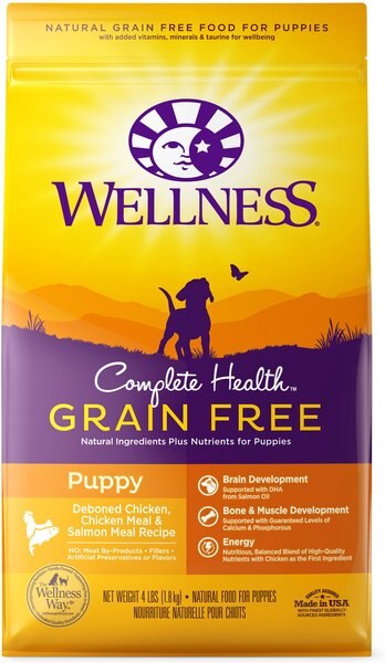 Wellness Grain-Free Complete Health Puppy Deboned Chicken， Chicken Meal and Salmon Meal Recipe Dry Dog Food