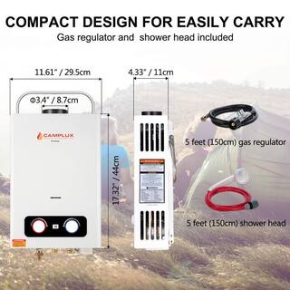 CAMPLUX ENJOY OUTDOOR LIFE Camplux Pro 6L 1.58 GPM Outdoor Portable Liquid Propane Gas Tankless Water Heater BD158-N1