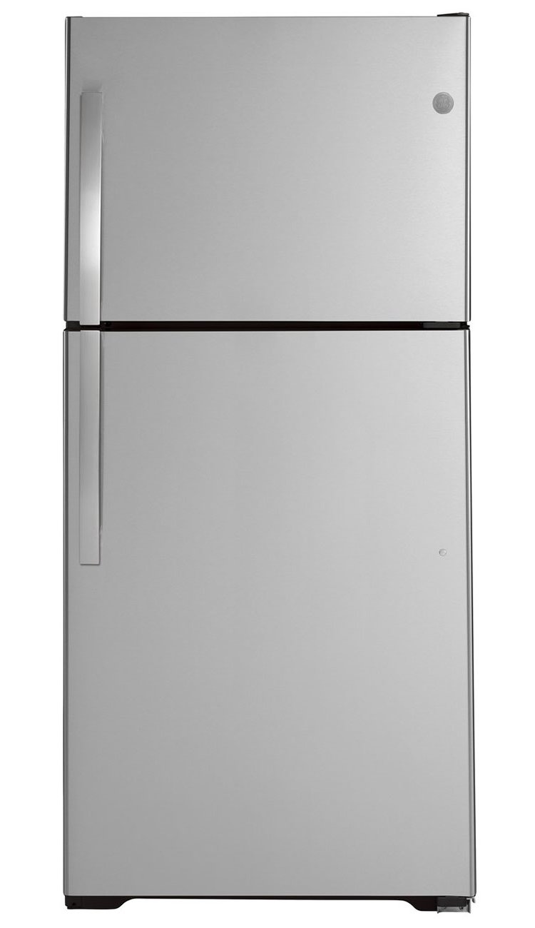 GE 21.9 Cu. Ft. Fingerprint Resistant Stainless Steel Garage Ready Top-Freezer Refrigerator