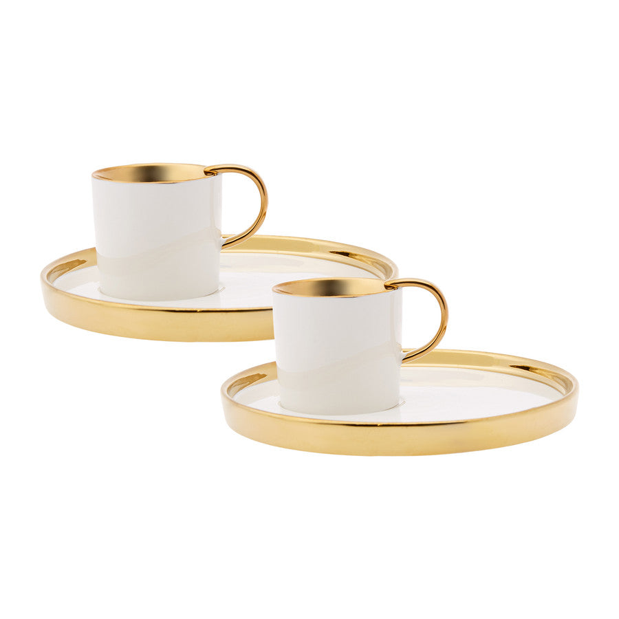 Karaca Levin White Set Of 2 Coffee Cups 153.03.06.4885