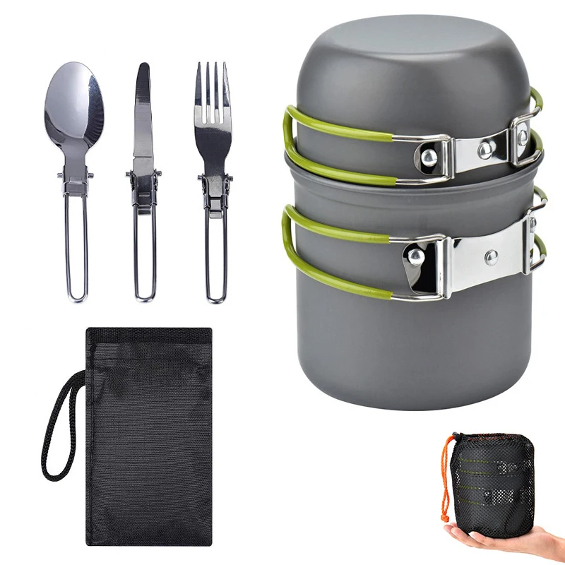 Hot Sales Portable 1 2 Person camping cooker Other Camping equipment outdoor camping pots and pans set