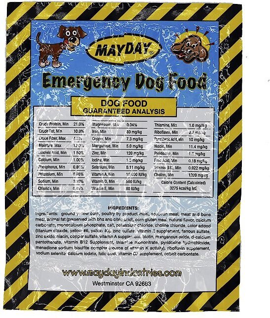 Mayday Emergency Dry Dog Food， 8-oz bag