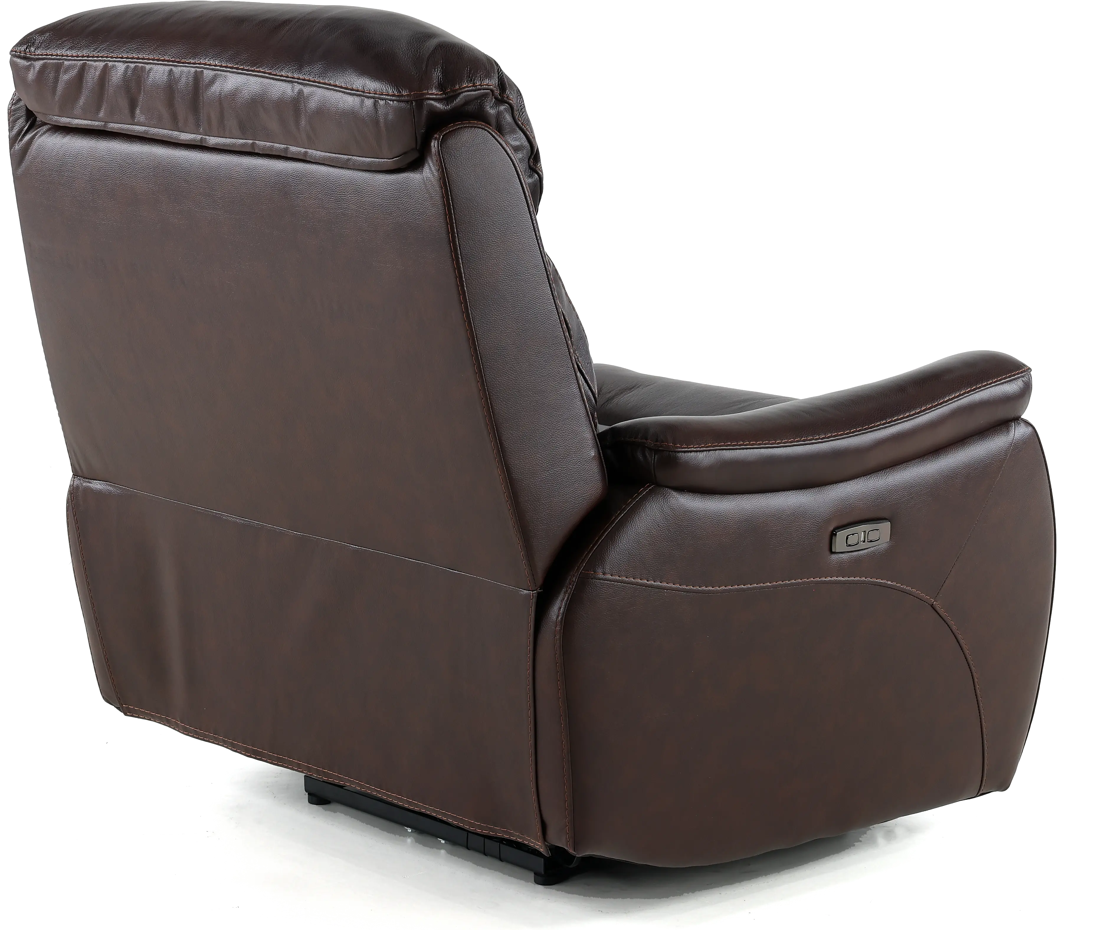 Happy-Happy Brown Leather-Match Power Recliner