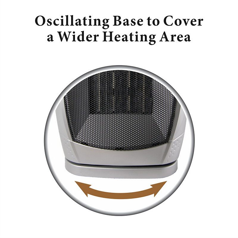 Optimus Portable Oscillating Ceramic Heater with Thermostat