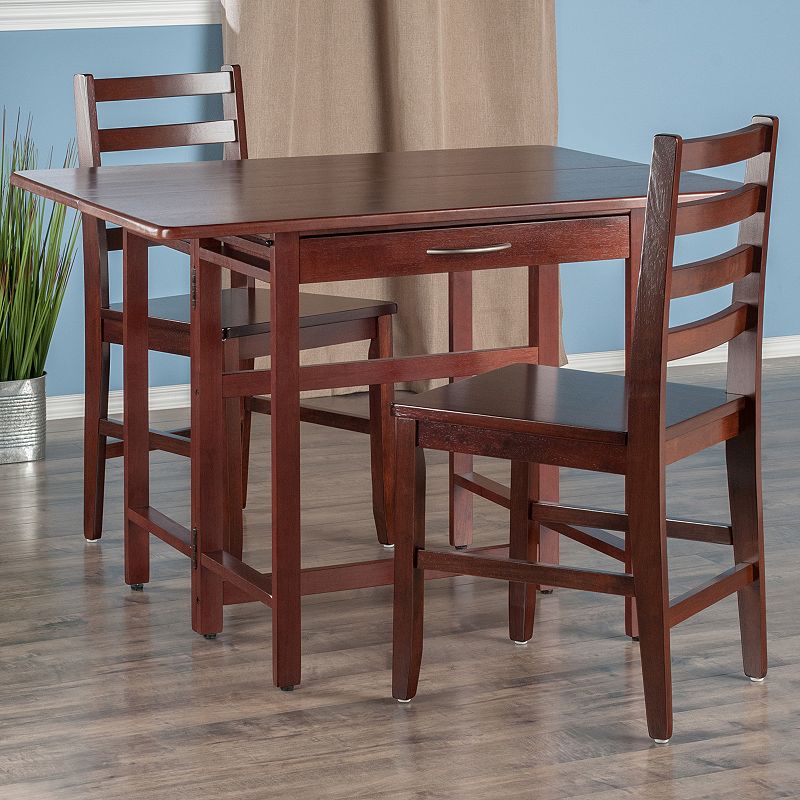 Winsome Taylor Drop-Leaf Table and Chairs 3-piece Set