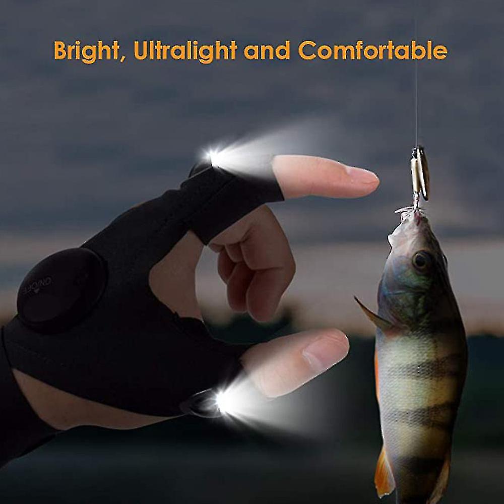 1 Pair Led Torch Gloves Lightweight Outdoor