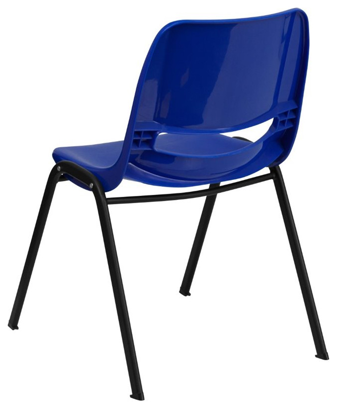 Flash Furniture Hercules 12 quotPlastic Stackable School Chair in Navy and Black   Contemporary   Armchairs And Accent Chairs   by Homesquare  Houzz