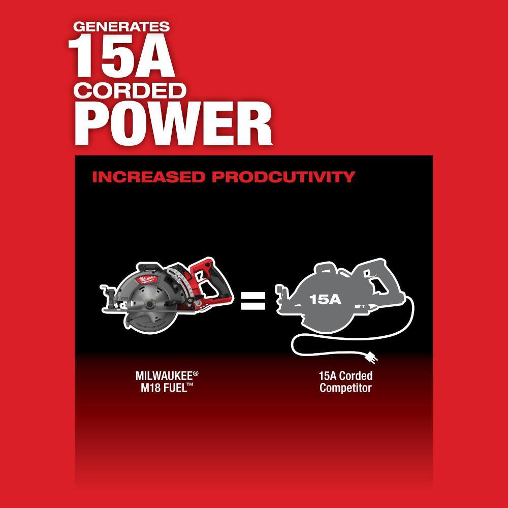 MW M18 FUEL 18V Lithium-Ion Cordless 7-14 in. Rear Handle Circular Saw wSAWZALL  8.0ah Starter Kit 2830-20-2722-20-48-59-1880