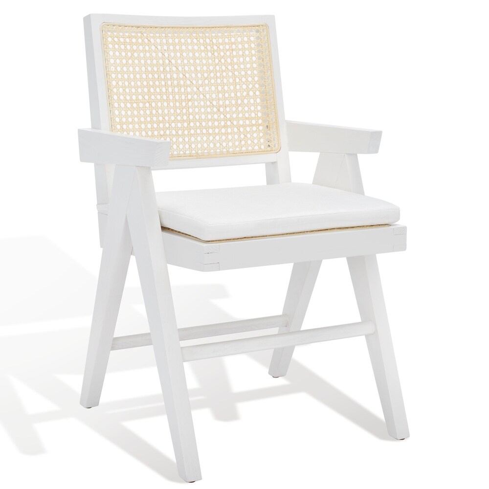 SAFAVIEH Couture Colette Rattan Arm Chair   21 in. W x 23 in. D x 34 in. H