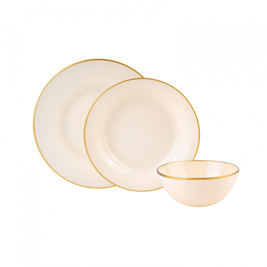 Karaca Retro New Cream 18 Pieces 6 Person Dinnerware 153.03.06.5111