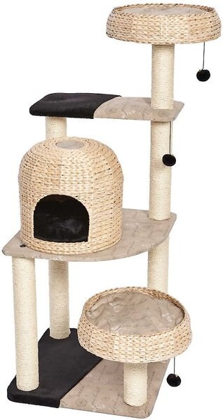 MidWest Feline Nuvo Biscayne 59.75-in Modern Wicker Cat Tree and Condo