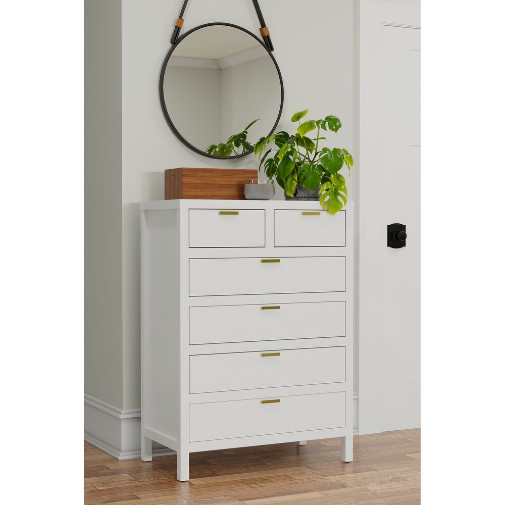 Carmel 6 Drawer Chest  White