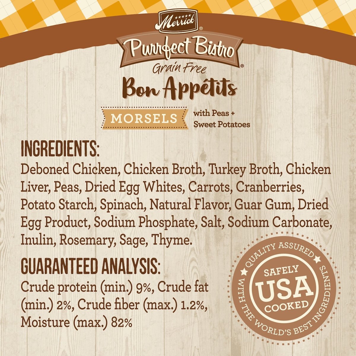 Merrick Purrfect Bistro Bon Appetits Grain-Free Chicken Recipe Morsels in Gravy Adult Cat Food Pouches