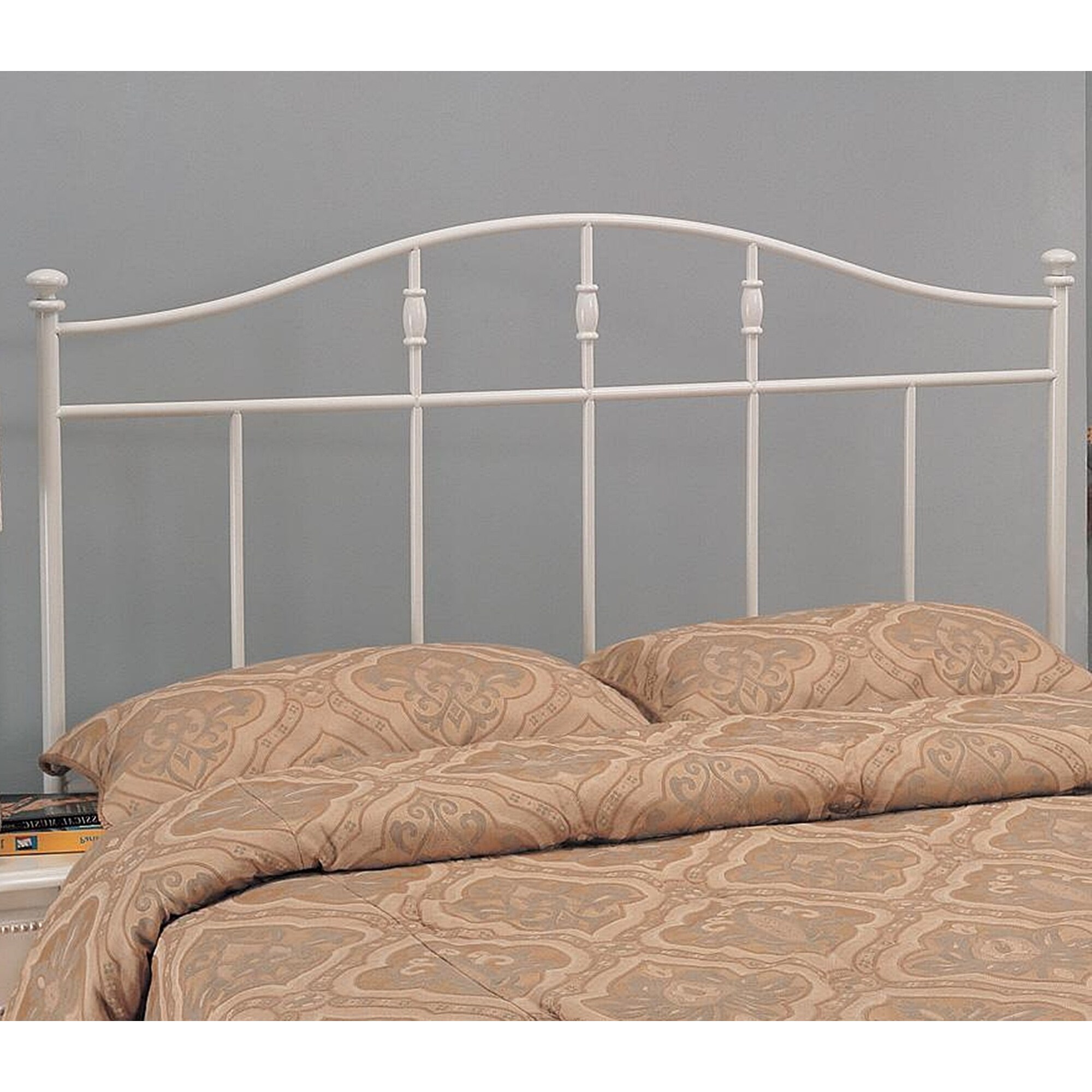 Putnam Vertical Full/ Queen White Metal Headboard - - 35780158