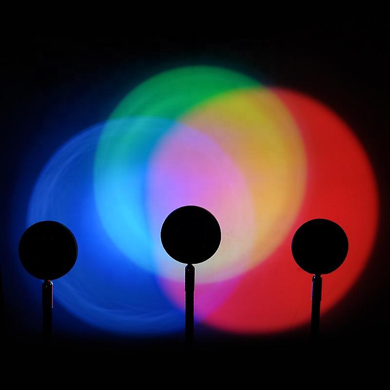 Usb Rainbow Sunset Red Projector Led Night Lights Sun Projection Desk Lamps For Bedroom Bar Coffee Store Wall Decorations