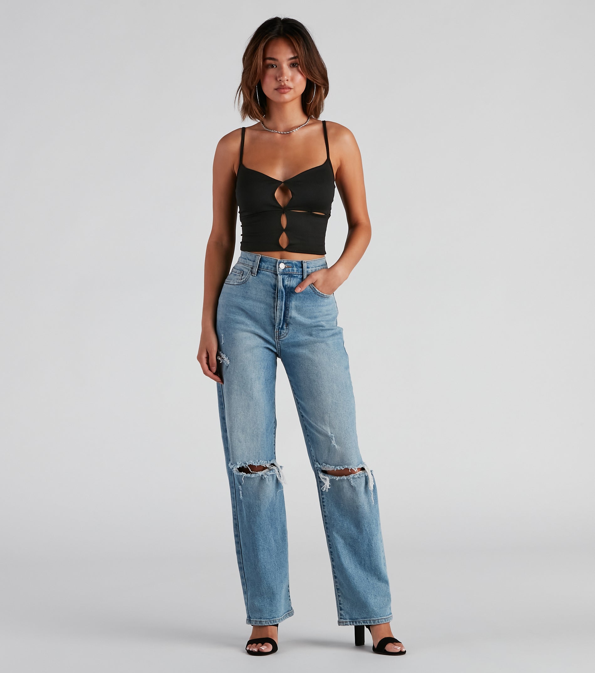 Just A Slice Cutout Crop Top