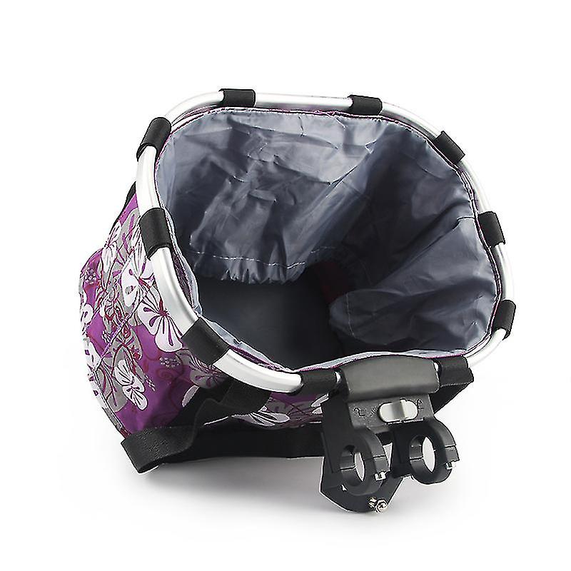 Bicycle Front Basket Bike Dog Carrier Pouch Mtb Cycling Handlebar Tube Hanging Basket 2in1 Detachable Fold Baggage Bag 3kg Load